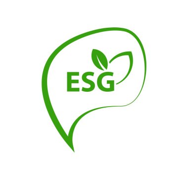 Beyaz arkaplanda esg simgeleri