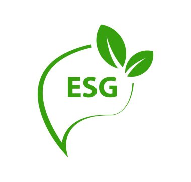 Beyaz arkaplanda esg simgeleri