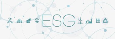 Beyaz arkaplanda esg simgeleri