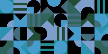 Soyut geometrik şekilli kusursuz desen 