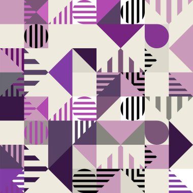 Soyut geometrik şekilli kusursuz desen 