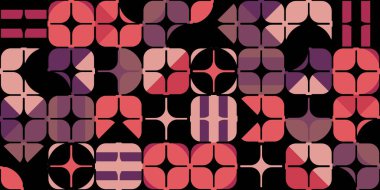 Soyut geometrik şekilli kusursuz desen 