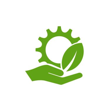 circular economy icons on white background