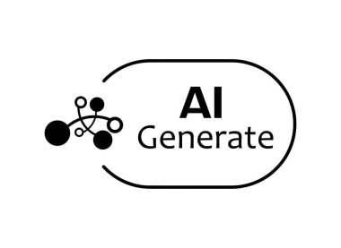 ai beyaz arkaplanda oluşturulmuş simge