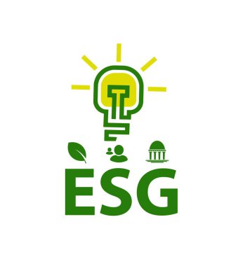 Beyaz arkaplanda esg simgeleri