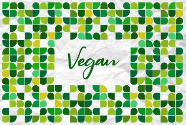 Beyaz arkaplanda vegan simgesi