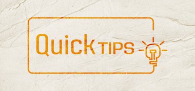 Beyaz arkaplanda hızlı ipuçları işareti