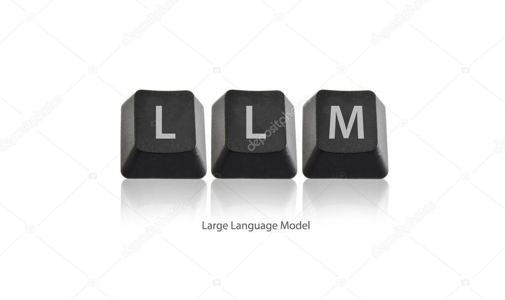 Large language model icon on white background