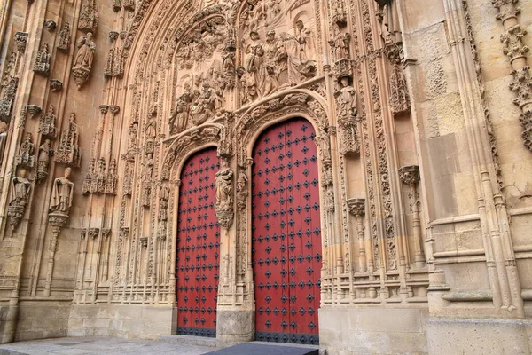 Fasad Den Historiska Katedralen Salamanca Spanien — Stockfoto