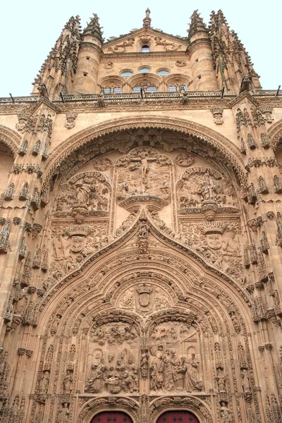 Facade Historic Cathedral Salamanca Spain — Stock Photo, Image