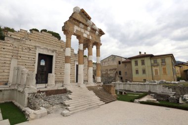 Brescia 'daki antik Roma Capitolium Tapınağı, UNESCO dünya mirası, İtalya