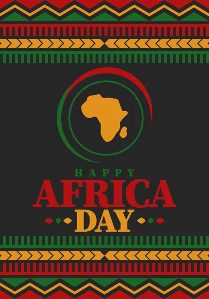 Dag Van Afrika Gelukkige Afrikaanse Vrijheidsdag Bevrijdingsdag Vier Jaarlijks Het — Stockvector