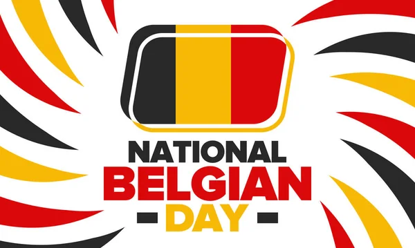 stock vector Belgian National Day. Belgium Independence day. Annual holiday in Belgium, celebrated in Jule 21. Patriotic design. Poster, greeting card, banner and background. Vector illustration