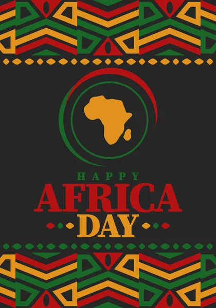 Dag Van Afrika Gelukkige Afrikaanse Vrijheidsdag Bevrijdingsdag Vier Jaarlijks Het — Stockvector