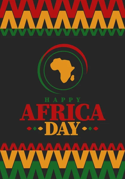 stock vector Africa Day. Happy African Freedom Day and Liberation Day. Celebrate annual on the African continent and around the world. African pattern. Poster, card, banner and background. Vector illustration