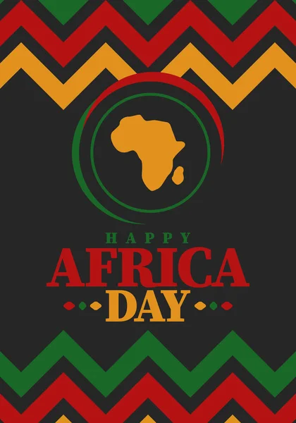 stock vector Africa Day. Happy African Freedom Day and Liberation Day. Celebrate annual on the African continent and around the world. African pattern. Poster, card, banner and background. Vector illustration