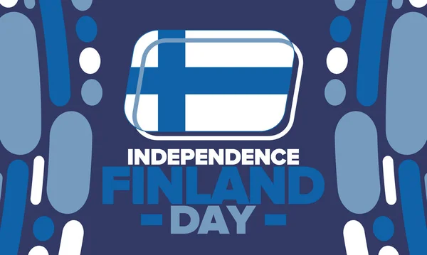 Finsko Den Nezávislosti Finský Národní Šťastný Svátek Slaví Každý Rok — Stockový vektor