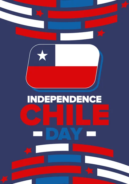 День Независимости Чили Национальным Праздником Fiestas Patrias День Свободы Празднуйте — стоковый вектор