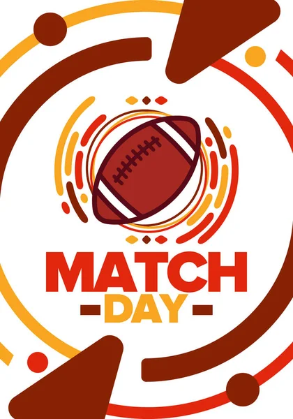 American Football Match Day Playoff Game Day Super Bowl Party — Stock Vector