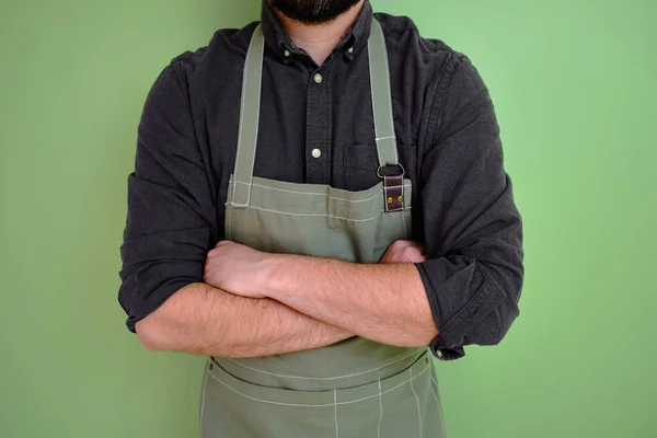 Man Kitchen Apron Chef Work Cuisine Cook Uniform Protection Apparel —  Fotos de Stock