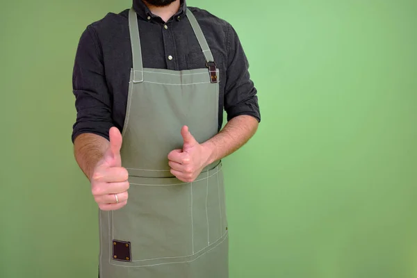Man Kitchen Apron Chef Work Cuisine Cook Uniform Protection Apparel — Foto de Stock