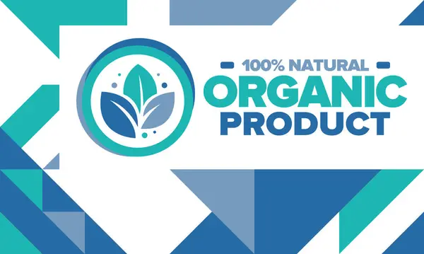 Bio Produkt 100 Natürlich Und Frisch Premium Bioqualität Lebensmittel Oder — Stockvektor