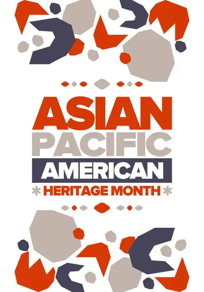 Asian Pacific American Heritage Month Maio Elebrates Cultura Tradições História Ilustração De Bancos De Imagens