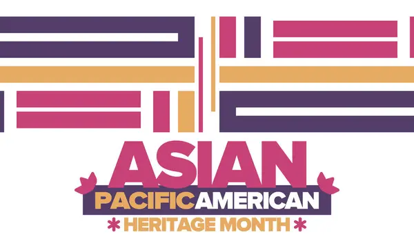 Monat Des Asiatisch Pazifischen Erbes Mai Die Ausstellung Zeigt Die lizenzfreie Stockvektoren
