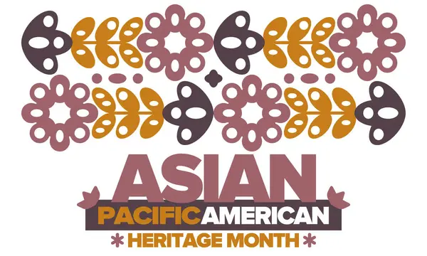 Monat Des Asiatisch Pazifischen Erbes Mai Die Ausstellung Zeigt Die Stockillustration
