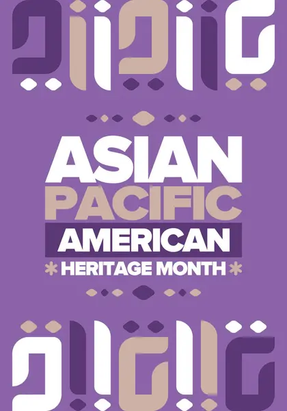 Asian Pacific American Heritage Month Maio Elebrates Cultura Tradições História Gráficos Vetores