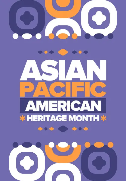 Asian Pacific American Heritage Month Maio Elebrates Cultura Tradições História Vetores De Bancos De Imagens
