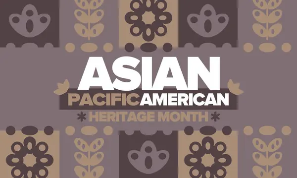 Monat Des Asiatisch Pazifischen Erbes Mai Die Ausstellung Zeigt Die lizenzfreie Stockvektoren