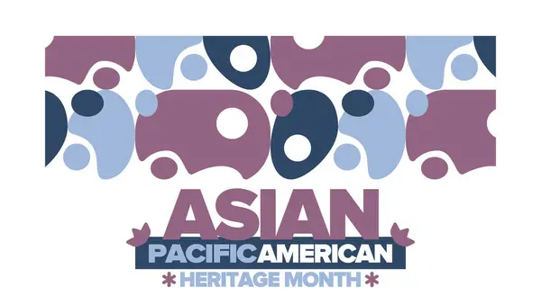 Měsíc Asijského Pacifického Amerického Dědictví Květnu Slaví Kulturu Tradice Historii Royalty Free Stock Ilustrace