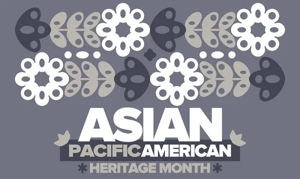 Měsíc Asijského Pacifického Amerického Dědictví Květnu Slaví Kulturu Tradice Historii Royalty Free Stock Ilustrace