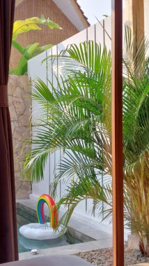 Parktaki güzel tropikal tatil köyü