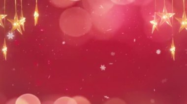 Bulanık kar ve ışık ile Mutlu Noeller video arka planı