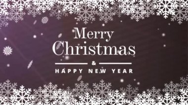 Bulanık kar ve ışık ile Mutlu Noeller video arka planı