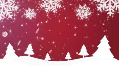 Bulanık kar ve ışık ile Mutlu Noeller video arka planı