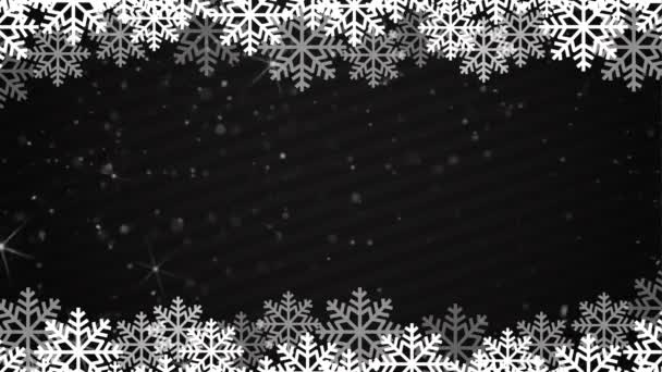 メリークリスマスビデオ背景にぼやけた雪と光 — ストック動画