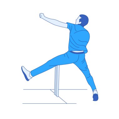 stilize edilmiş vektör spor kriket afişi illüstrasyonuName