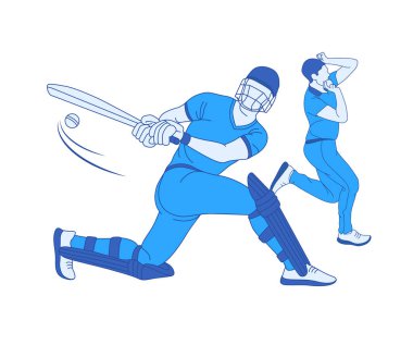 stilize edilmiş vektör spor kriket afişi illüstrasyonuName