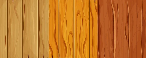 Set Oude Houten Textuur Dekking Van Planken Game Achtergrond Naadloos — Stockvector