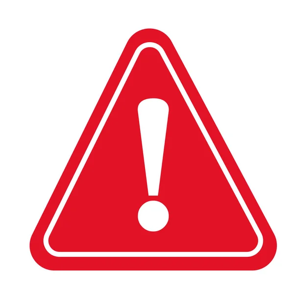 Warnschild Rotem Dreieck Achtung Gefahrensymbol Vektorillustration — Stockvektor