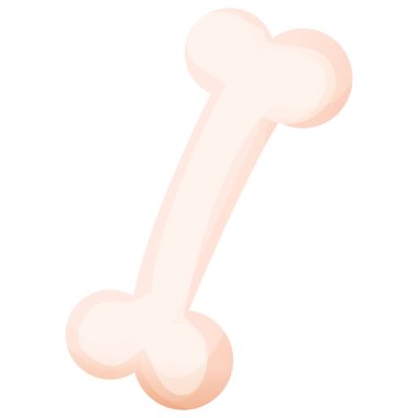 Kemik, evcil hayvan yemeği, beyaz arka planda izole edilmiş çizgi film tarzı yemekler. Köpek ödülü. Vektör illüstrasyonu