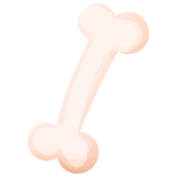 Кость, корм для животных, еда в мультяшном стиле изолированы на белом фоне. Собачья награда. Векторная иллюстрация