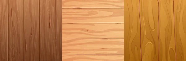 Set Wooden Material Textured Surface Wood Comic Background Cartoon Style — Wektor stockowy