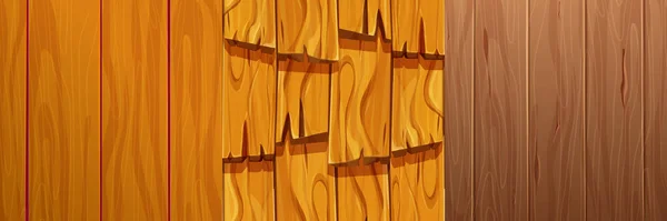 Set Wooden Material Textured Surface Wood Comic Background Cartoon Style — Stockvektor