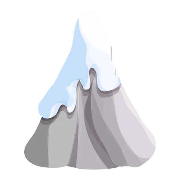 白い背景に隔離された漫画のスタイルで雪の山の崖の岩アイソメトリックゲーム要素 ゲームUi風景要素 ベクターイラスト — ストックベクタ