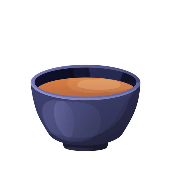 Teacup Tradycyjnym Azjatyckim Kształcie Herbaty Ceramiczne Stylu Kreskówki Izolowane Białym — Wektor stockowy