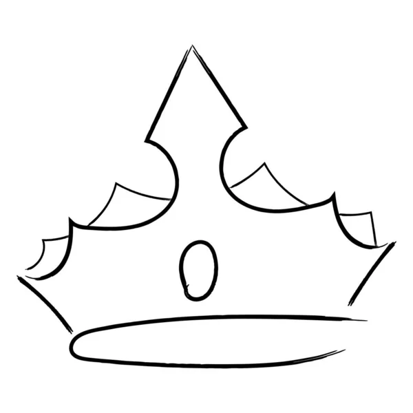 Couronne Royale Reine Princesse Diaden Tête Tiare Roi Dans Style — Image vectorielle